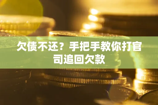 武汉欠债不还？手把手教你打官司追回欠款