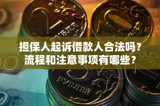 武汉担保人起诉借款人合法吗？流程和注意事项有哪些？