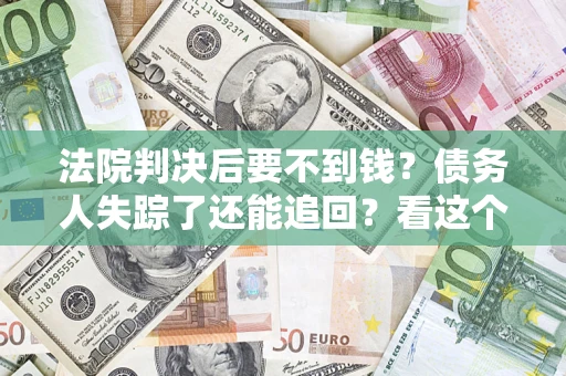 武汉法院判决后要不到钱？债务人失踪了还能追回？看这个方法！