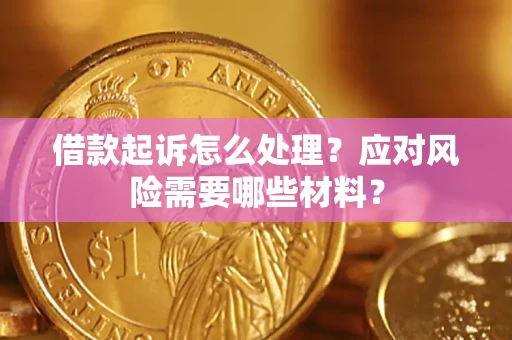 武汉借款起诉怎么处理？应对风险需要哪些材料？