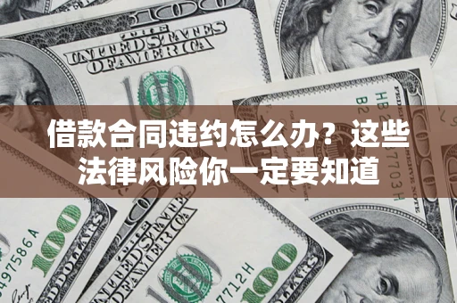 武汉借款合同违约怎么办？这些法律风险你一定要知道