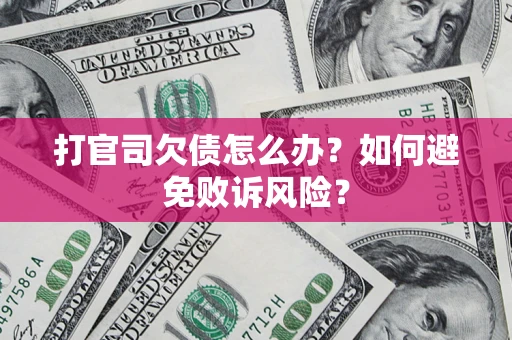 武汉打官司欠债怎么办？如何避免败诉风险？