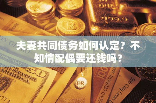 武汉夫妻共同债务如何认定？不知情配偶要还钱吗？