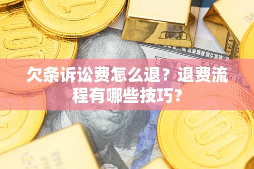 武汉欠条诉讼费怎么退？退费流程有哪些技巧？