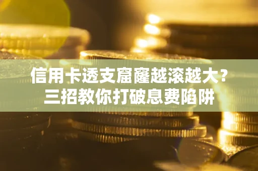 武汉信用卡透支窟窿越滚越大？三招教你打破息费陷阱