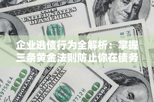 武汉企业逃债行为全解析：掌握三条黄金法则防止你在债务乱局中“踩雷”