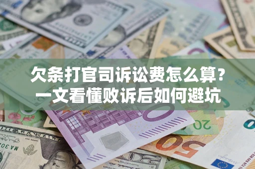 武汉欠条打官司诉讼费怎么算？一文看懂败诉后如何避坑